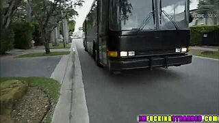 Hardcore bus sex with a tiny blonde babe